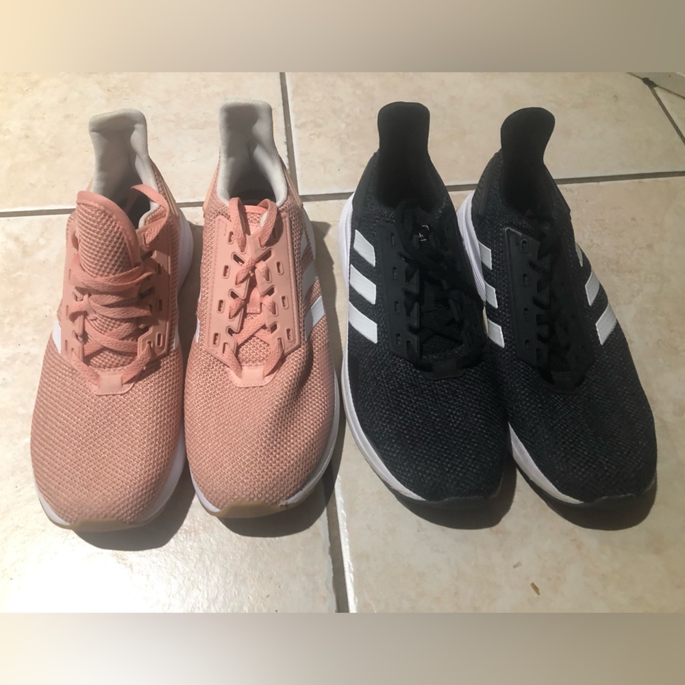 Pink and Black Adidas